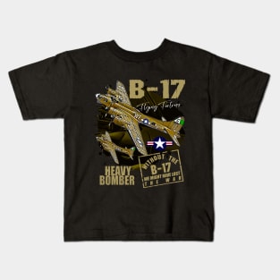 B-17 Flying Fortress heavy us air force bomber Aircraft Kids T-Shirt